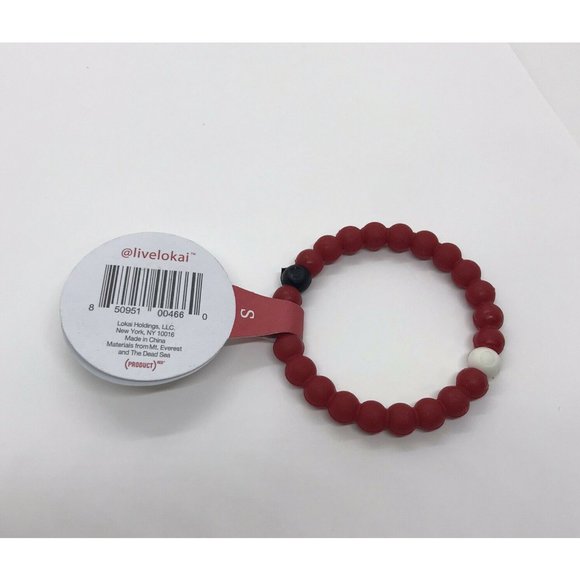 Lokai Find Your Balance Bracelet Red Size Small - Picture 2 of 6